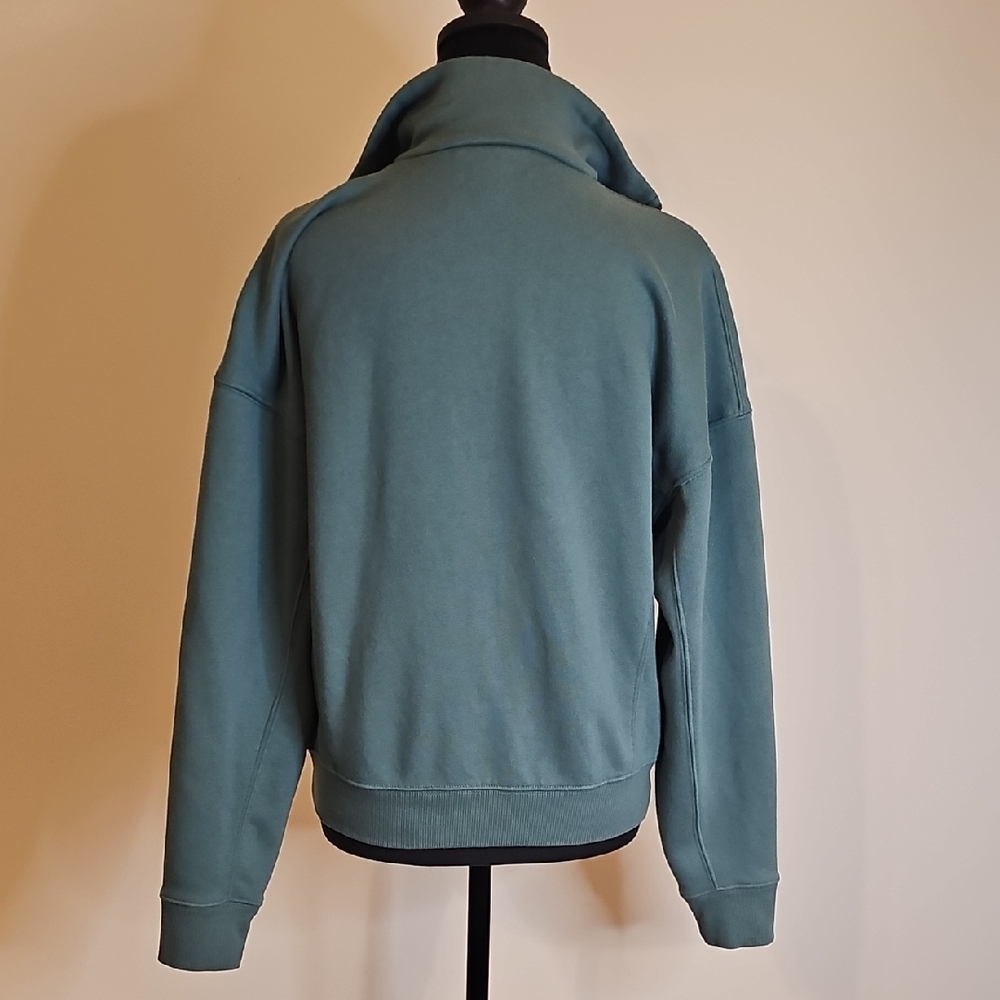 Universal Thread Women's Teal Half-Zip Sweatshirt - Picture 2 of 9